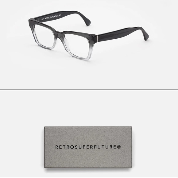 SOLD ❗️RETROSUPERFUTURE America Faded Grey & Crystal Square glasses Mens unisex - Picture 3 of 16